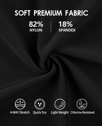 Vista 6 de beautyin Trajes de baño tipo unitardo para mujer, con espalda cruzada, atléticos, de una pieza, hasta la rodilla
