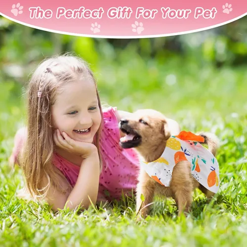 Vista 7 de Saintrygo 5 piezas de vestido floral para perro, lindo vestido para perro, falda para mascotas, vestidos para mascotas, vestidos para gatos, vestido