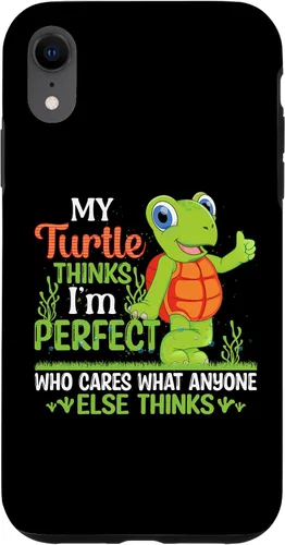 Vista 24 de My Turtle Thinks I'm Perfect Who Cares What Tortoise Case for iPhone 16