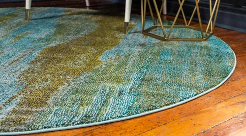 Vista 3 de Unique Loom Jardin Collection - Alfombra para múltiples áreas, abstracta, vibrante., Polipropileno, Turquoise