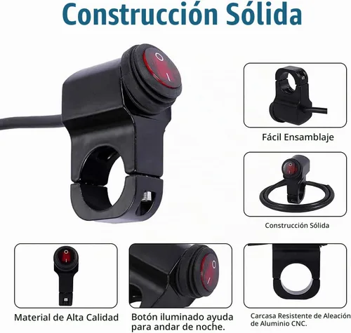 Vista 4 de Kit de arnés de cableado de interruptor Somaer para luz LED de motocicleta, con 3 modelos: siempre encendido/estroboscópico/parpadeo izquierdo