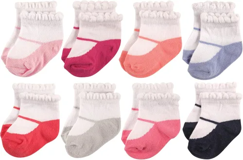 Vista 98 de Hudson Baby - Calcetines de algodón para bebés recién nacidos y Terry para niñas bebés