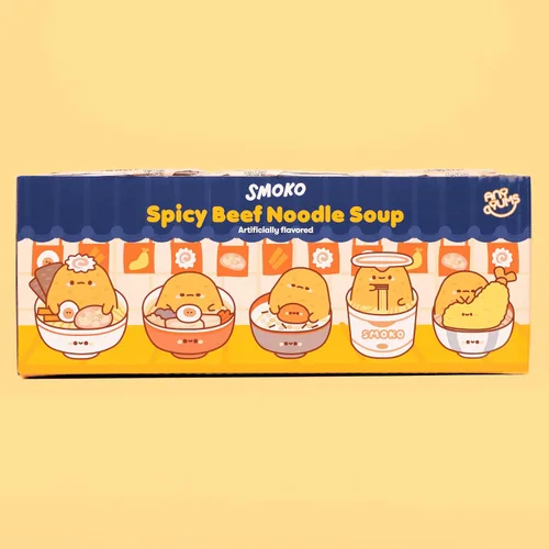 Vista 5 de Smoko Tayto - Fideos instantáneos de carne picante, taza de 2.22 onzas, ramen audaz y sabroso, aperitivo coleccionable de personajes lindos
