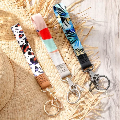 Vista 5 de Llavero de mano con correa para muñeca, pulsera con llavero de automóvil, cactus
