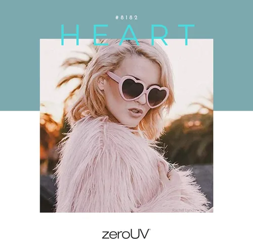Vista 5 de zeroUV Gafas de sol de gran tamaño en forma de corazón UV400 lindas gafas de moda de amor para mujeres 2.047 in