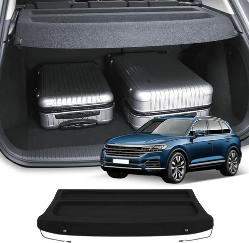 Vista 60 de SCITOO Cubierta de carga 2022-2024 para Jeep Grand Cherokee, accesorios retráctiles para maletero trasero, antimiradas, cubierta de seguridad