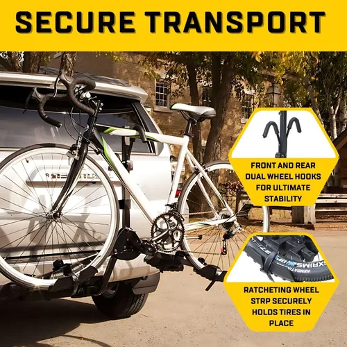 Vista 3 de Saris All Star 2 - Soporte para enganche de bicicleta con plataforma segura y fácil de cargar, brazos ajustables, enganche universal, bandejas