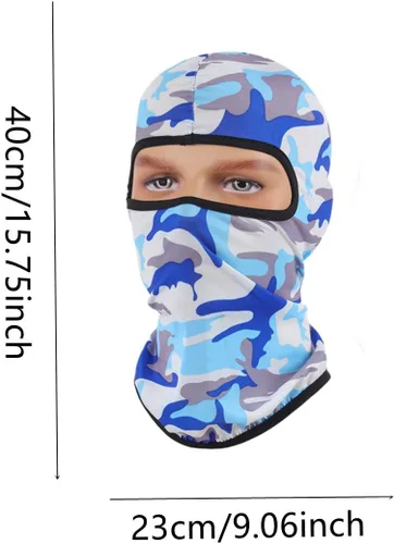 Vista 4 de Pasamontañas fino, máscara de cara completa, resistente al viento, protección solar UV, capucha para mujeres y hombres
