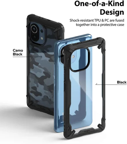 Vista 3 de Ringke Fusion-X - Funda compatible con Xiaomi Mi 11, diseño protector de grado militar resistente, color negro