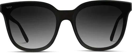 Vista 2 de WearMe Pro - Gafas de sol cuadradas de gran tamaño con lente de espejo completo para mujer