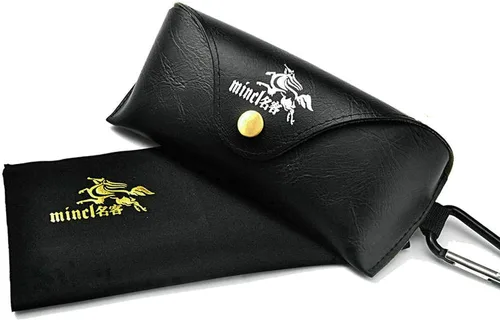 Vista 4 de MINCL - Gafas de sol rectangulares pequeñas para mujer, ultraligeras, color caramelo, sin marco
