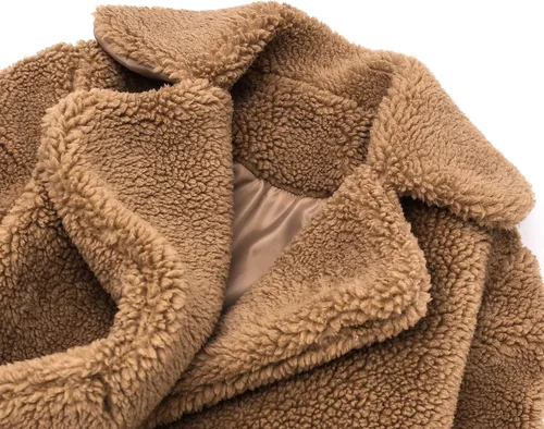 Vista 3 de Abrigo sólido de invierno grueso y cálido para niñas y bebés, 2 años