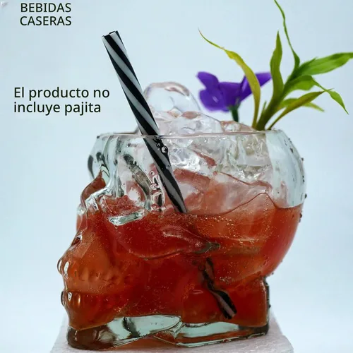 Vista 2 de Vaso de cristal de calavera de 12 onzas (11.8 fl oz), cristal de calavera multiusos para fiestas temáticas de Halloween, copas de vino, regalos