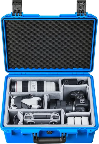 Vista 9 de Lykus PVC1 - Funda rígida con divisores para cámaras, lentes, DJI Mavic/Air/Mini PVC1 negro