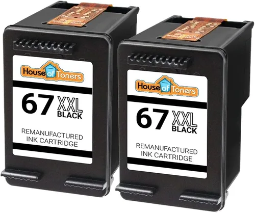 Vista 2 de Houseoftoners Cartucho de tinta remanufacturado para HP 67XXL, reemplazo de alto rendimiento para HP67XXL 3YM57AN 3YM58AN para DeskJet 2755 1255