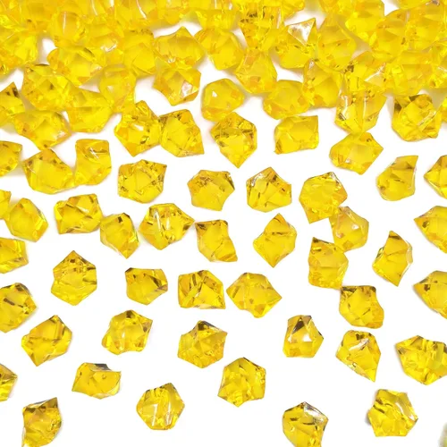 Vista 12 de Cubitos de hielo falsos, 1000 piezas de rocas de hielo acrílicas para centros de mesa, 0.433 x 0.551 in de dispersión de mesa de hielo artificial