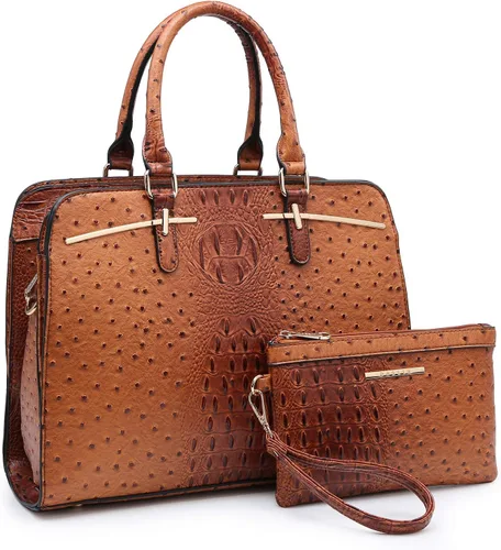 Vista 11 de Dasein - Juego de bolso y monedero para mujer, set de 2 piezas con 3 compartimentos, bolso con asa superior y correa para el hombro