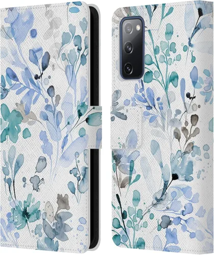 Vista 117 de Head Case Designs Officially Licensed Ninola Beige Wild Grasses Leather Wallet Case Compatible with Samsung Galaxy A07 4G