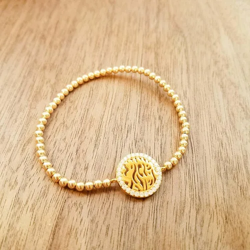 Vista 5 de Pulsera elástica de oración hebrea para mujer
