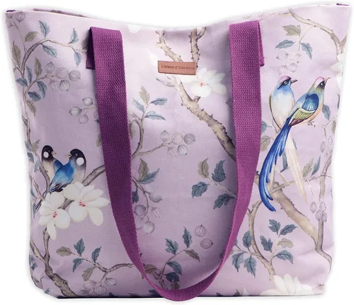 Vista 46 de Maison d' Hermine - Bolsa de lona de algodón reutilizable para mujeres, con asa para el hombro, bolsas a granel para compras y viajes