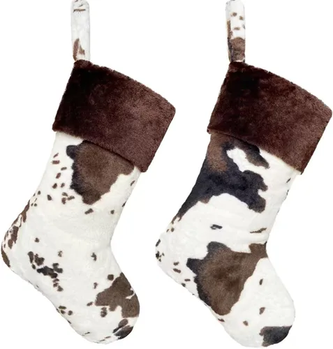 Vista 17 de Medias de Navidad de felpa personalizadas, paquete de 1 unidad, medias de Navidad grandes de piel bordada de 20 pulgadas, medias personalizadas