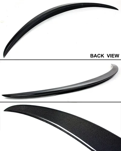 Vista 2 de Alerón de maletero de fibra de carbono compatible con Mercedes Benz W205 C300 C63 C43 2 puertas Coupé 2017 2018 2019