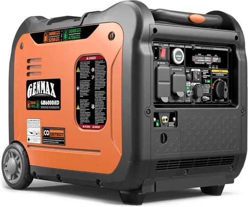 Vista 11 de GENMAX Generador portátil, motor portátil de combustible dual súper silencioso de 9000 W con capacidad paralela, arranque remoto/eléctrico, ideal