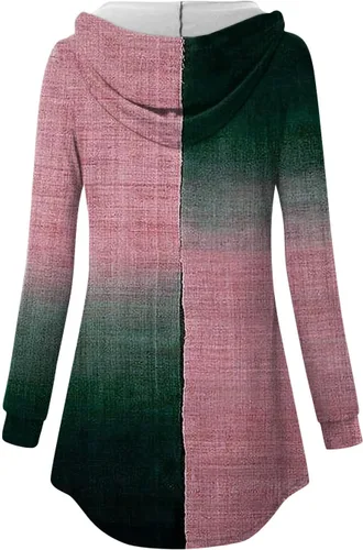 Vista 2 de Yesunpxs Conjunto de manga larga con botones y cuello en V para mujer, cómodo, elegante, a la moda, linda sudadera