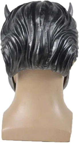Vista 3 de NECHARI Máscara de Ghouls sin nombre, fantasma de metal pesado Doom Hard Rock Band Casco Halloween Cosplay Prop Sé el primero en opinar sobre este