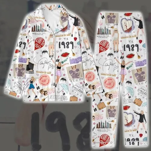 Vista 3 de Pijamas de Navidad para la familia, conjunto a juego, camiseta de manga larga y pantalones, pijamas de vacaciones