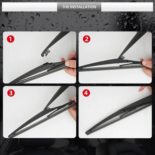Vista 5 de Conjunto de limpiaparabrisas trasero, accesorios de brazo de limpiaparabrisas trasero de repuesto para Toyota RAV4 2013-2018, conjunto