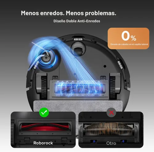 Vista 6 de roborock Robot aspirador y trapeador Q10 S5+, succión de 10,000 Pa, mejorado desde Q8 max+, 70 días de autovaciado, evita obstáculos, trapeador