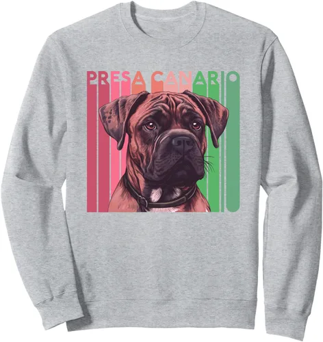 Vista 3 de Presa Canario Dog Retro Mama Papa Mom Dad Pet Lover Breed Sweatshirt