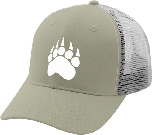 Vista 2 de Gorra de béisbol para papá, diseño de The Bear's Tracks, sombreros vintage para mujer