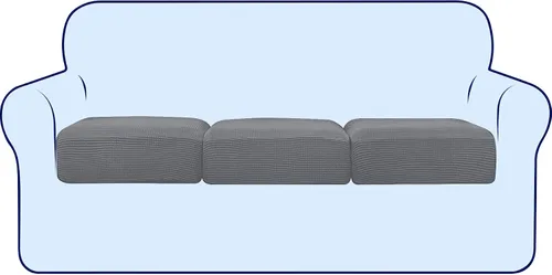 Vista 54 de subrtex Funda de Cojín Elástica Suave para Asiento de Sofá Funda Deslizable de Spandex para Silla y Sofá Adecuada para 1-2-3 Plazas Reemplazo