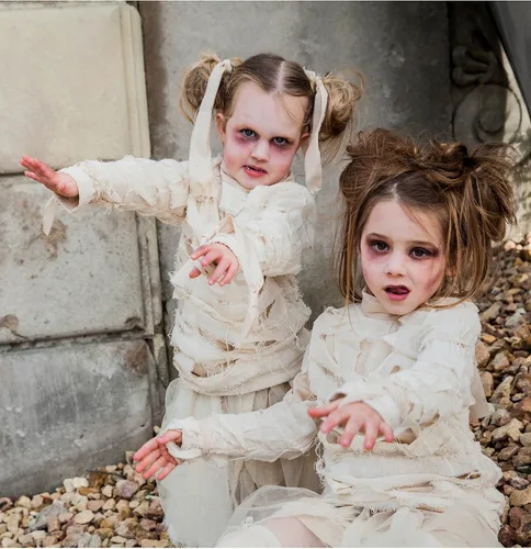 Vista 5 de Mummy Costume for Girls Child Mummy Outfit with Tulle Skirt