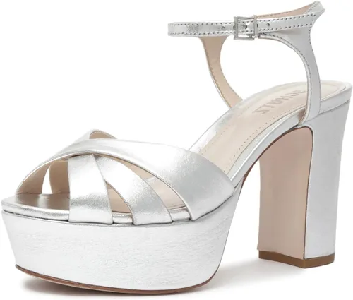 Vista 8 de SCHUTZ KEEFA para mujer Platina Metallic Napa