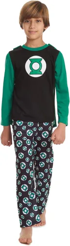 Vista 2 de DC Comics Justice League Green Lantern 3 Piece Pajama Set Shirt Pants Cape