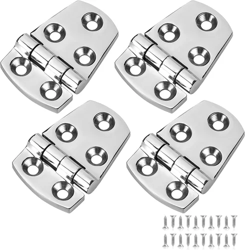 Vista 10 de 2 bisagras de escotilla de barco marino, de acero inoxidable, sin ruido, resistentes, 5 agujeros de 2.25 pulgadas x 1.5 pulgadas (2.244 x 1.496 in)