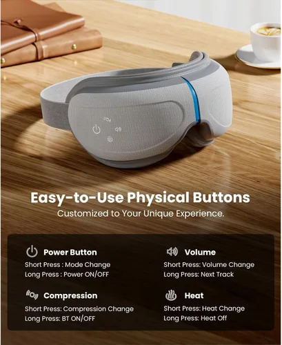Vista 9 de BOB AND BRAD - Masajeador de ojos con calor y enfriamiento, máscara ocular EyeOasis 2 para migrañas, apta para FSA/HSA, masajeador facial térmico