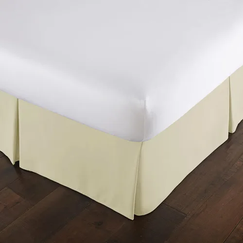 Vista 27 de Southshore Fine Linens VILANO Springs faldón para cama plisada, 15 pulgadas, Microfibra, Blanco brillante, gemelo