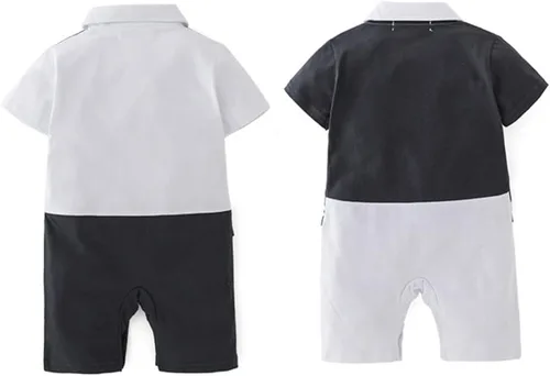 Vista 5 de stylesilove Mameluco de algodón de manga corta para bebés y niños pequeños, chaleco todo en uno para Halloween