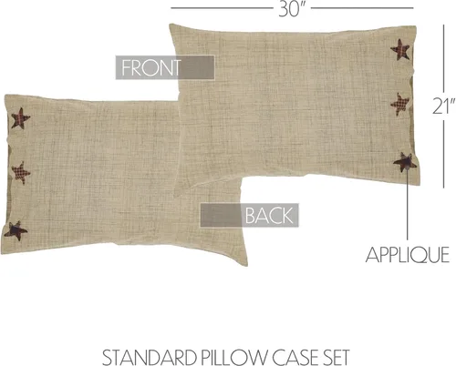 Vista 2 de VHC Brands Abilene Star 19965 - Juego de fundas de almohada