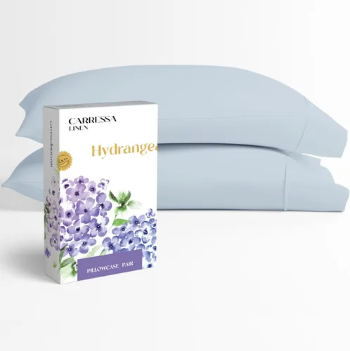 Vista 52 de Carressa Linen - Juego de sábanas 100% algodón de 600 hilos