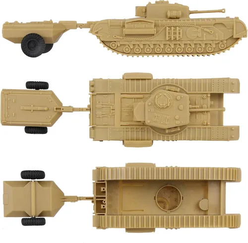 Vista 4 de BMC CTS WW2 British Churchill Tanque de cocodrilo - Tan 1:38 plástico Reino Unido Ejército Vehículo Bronceado