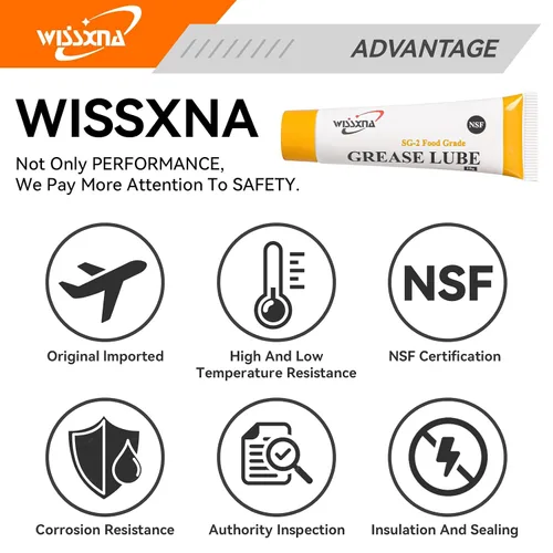 Vista 6 de Grasa de silicona, lubricante sanitario de grado alimenticio, lubricante para máquinas, previene que las válvulas y juntas tóricas se peguen, tubo