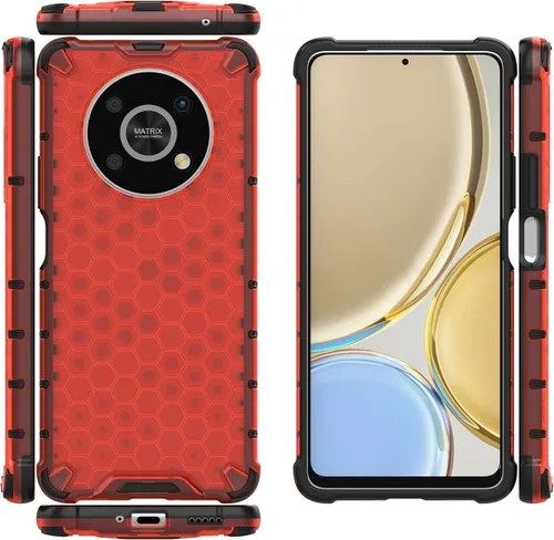 Vista 86 de Pzwoxukhov Funda compatible con Huawei Nova 3i, compatible con Huawei P Smart+ 2018 Honeycomb Anti-Drop Shock-Absorbing Case Negro