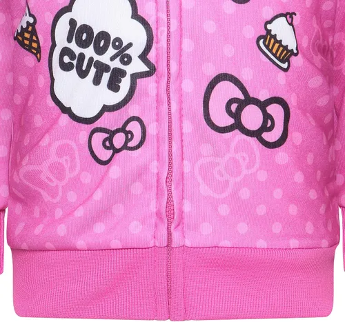 Vista 5 de Hello Kitty Sudadera con capucha y cremallera para niñas, para bebés, niños pequeños y niños pequeños