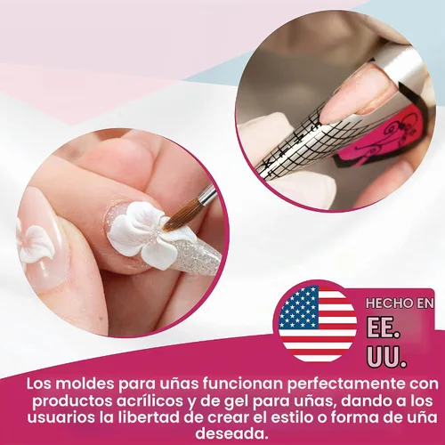 Vista 3 de Mia Secret Multistilo 500 PCS - Puntas de extensión de uñas, formas para uñas acrílicas y de gel - Pegatinas guía