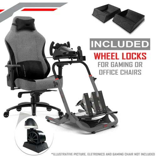 Vista 6 de Extreme Sim Racing Wheel Stand Cockpit SGT Racing Simulator - Nardo Gray Edition For Logitech G25, G27, G29, G920, G923 Thrustmaster and Fanatec